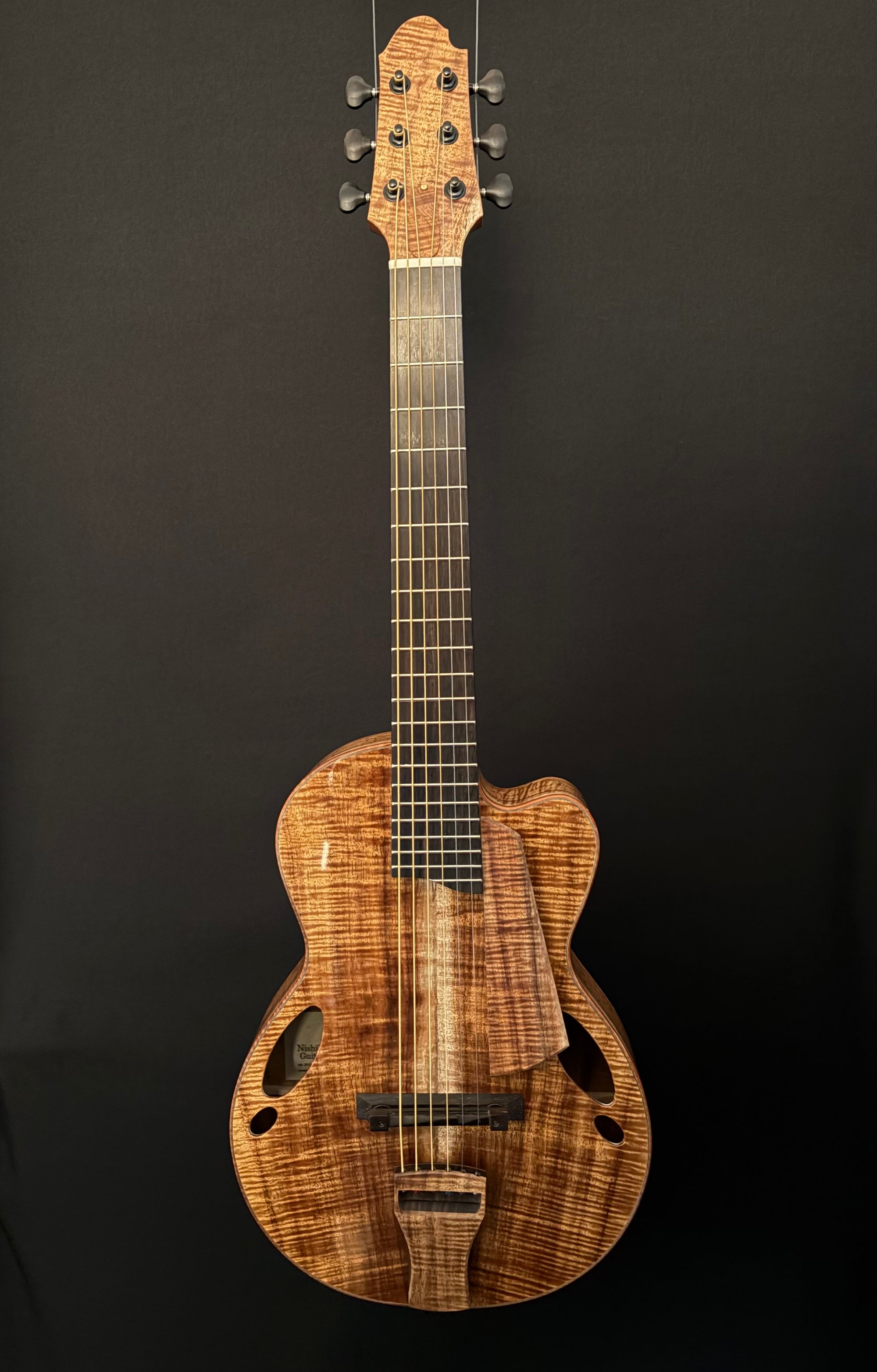 【Nishihara Guitars】Koa memories Model スモールサイズ　オーバルホールギター