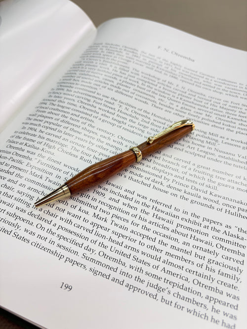 Koa pen with gold 04